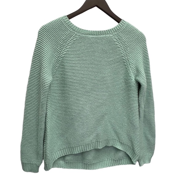 Anthropology Green Knit Long Sleeve Sweater Ribbon Tie On Back Size S - Picture 5 of 12